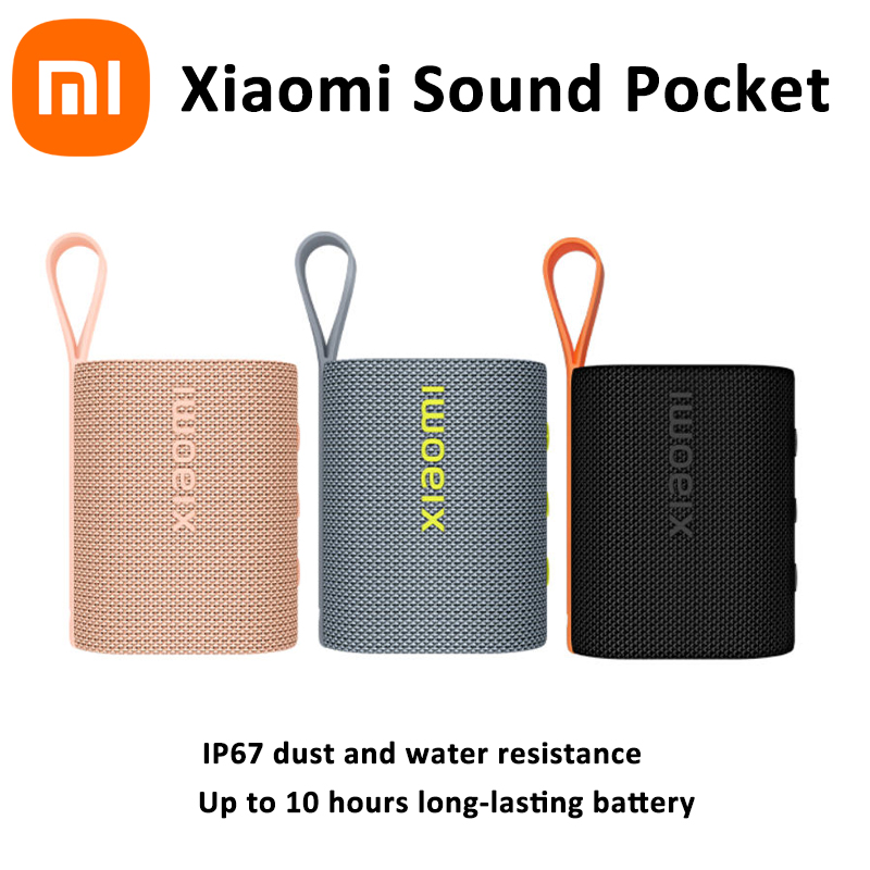 新しい Xiaomi サウンドポケット IP67 Bluetooth 5.4 ポータブル スピーカー TWS ステレオ コンボ 1000mAh 10 時間超長バッテリー寿命マイク
