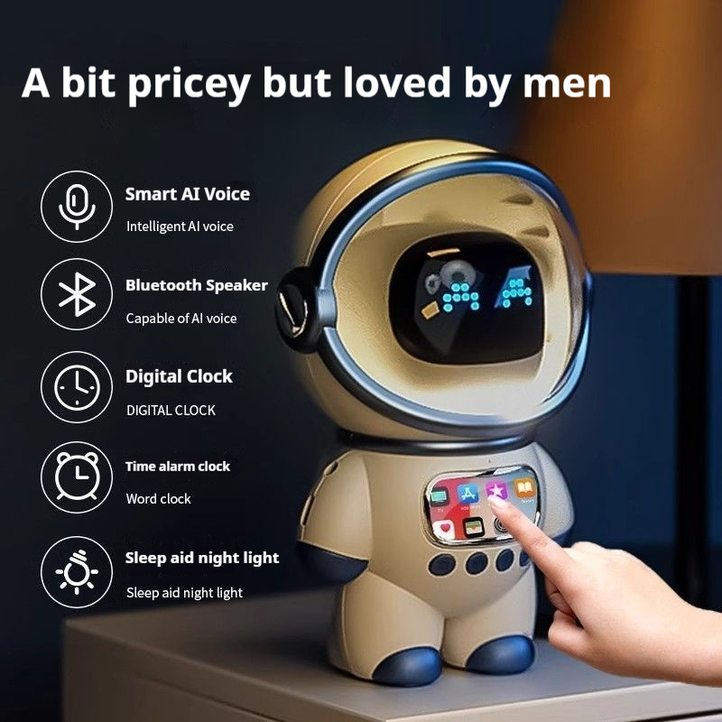 Ai スマート Ai ボイスチャットロボット Bluetooth スピーカーデジタル目覚まし時計睡眠補助ナイトライトホームキッズコンパニオンフェスティバルギフト
