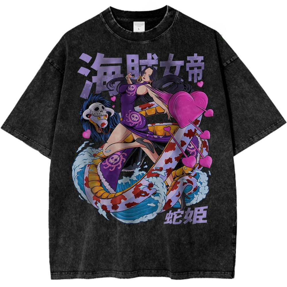 ニコ・ロビンワンピースアニメ Tシャツヴィンテージグラフィック Tシャツ男性女性半袖 Tシャツストリート 2025 夏カジュアルトップス Y2k 服