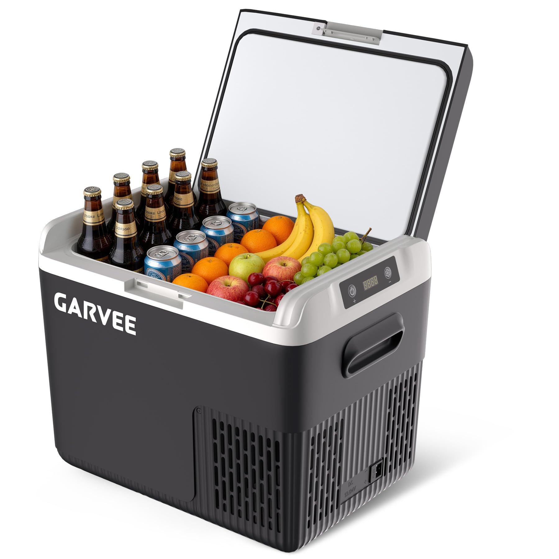19QT 12V ポータブル冷蔵庫コンプレッサークーラー車の冷蔵庫自動冷凍庫バッテリー保護 RV トラックキャンプロードトリップ