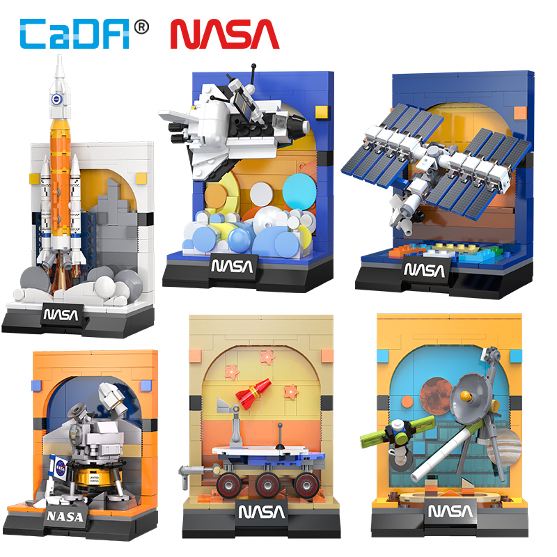 Cada NASA 市技術航空宇宙ロケットビルディングブロックスペースランチャー宇宙飛行士フィギュアレンガのおもちゃ子供のギフト