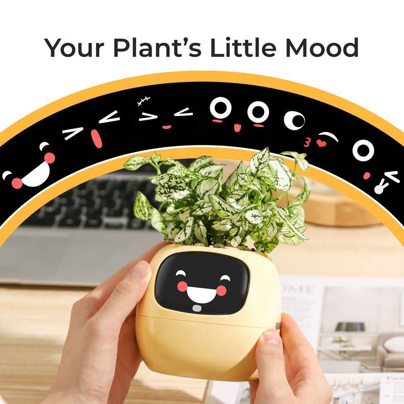 IVY AI ロボット電子ペット植物かわいいデスクトップコンパニオンインタラクティブおもちゃ癒しの感情的なサポートフェスティバルのためのクリエイティブギフト