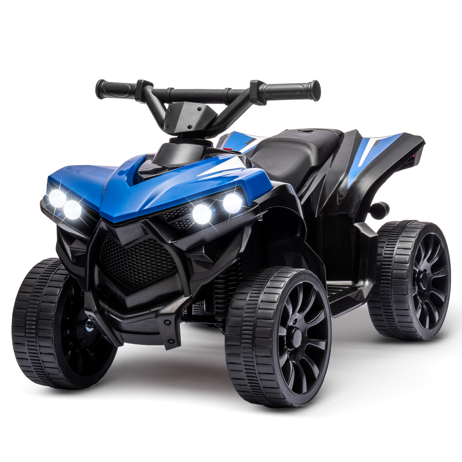 6V 乗用玩具 4 輪クワッド ATV 電気自動車 子供用 最大速度 1.8MPH、トレッドタイヤ、ゴムハンドル、プッシュボタンアクセル