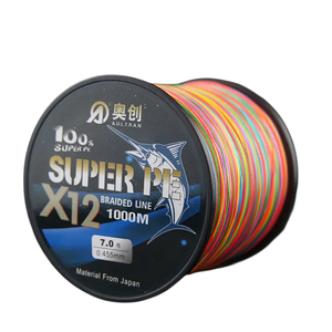 新品 OEM 0.8 # -10 #   300m 500m 1000m カラー12本撚りPE超強力多糸編み釣り糸