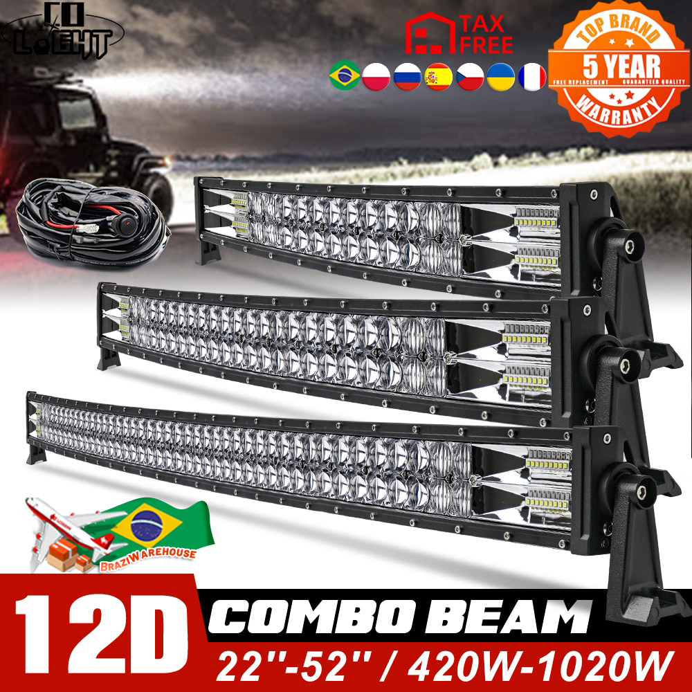 CO LIGHT 52 "12V 24V オフロード LED ライトバースポットフラッドコンボビーム 110000LM Led バー 2 列 Led ワークライトバー車 4WD トラック SUV