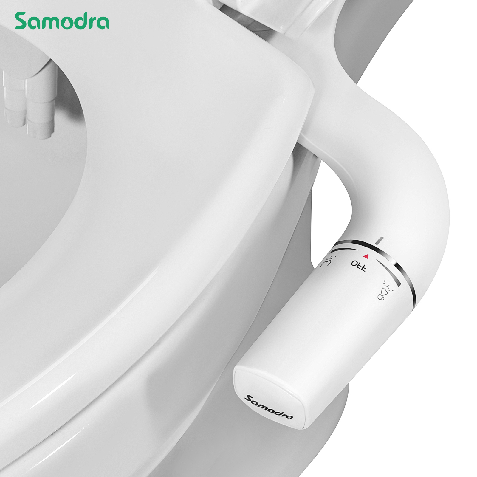 SAMODRA 右/左手トイレビデスプレー非電気デュアルノズルビデ便座衛生シャワー浴室付属品