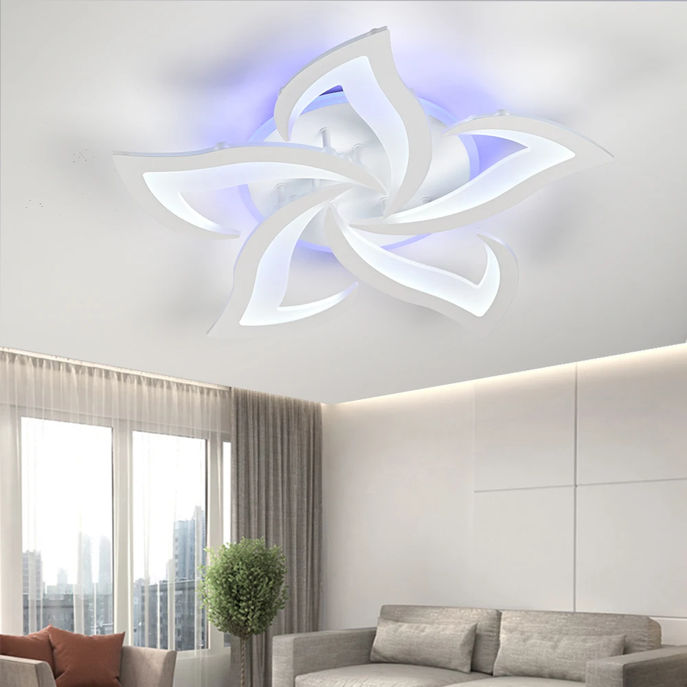 Led 天井シャンデリアフラワーライト個別制御バックライト家の装飾寝室リビングダイニングルームキッチンランプ