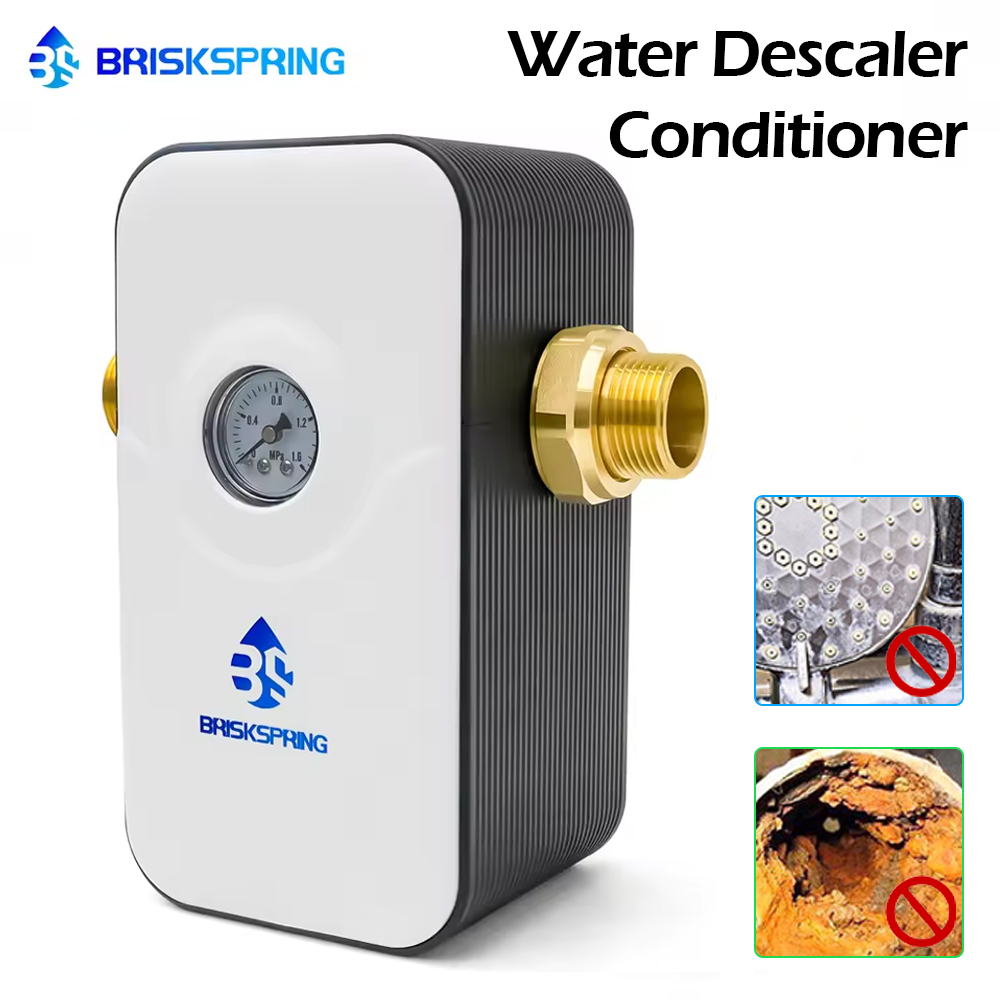 BRISKSPRING 給湯器スケール除去剤およびスケール防止システム家全体用大流量軟化剤化学薬品不使用、非電気