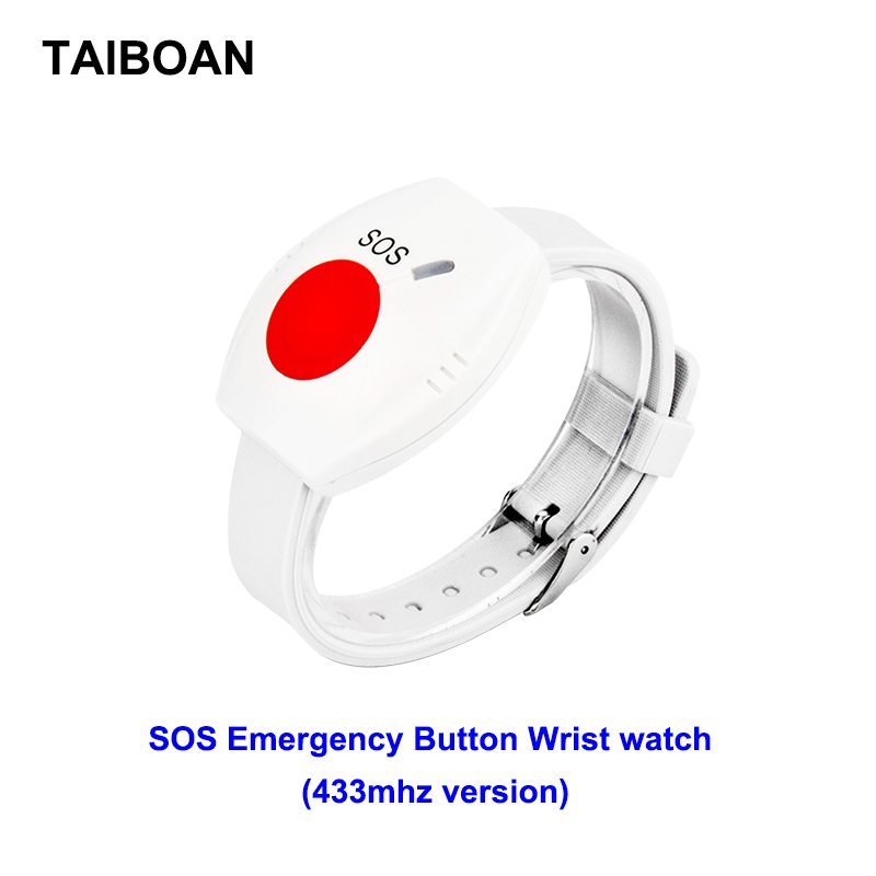 TAIBOAN 433mhz SOS 緊急パニックボタンワイヤレス時計ブレスレット高齢者用 GSM ホームセキュリティ警報センサー