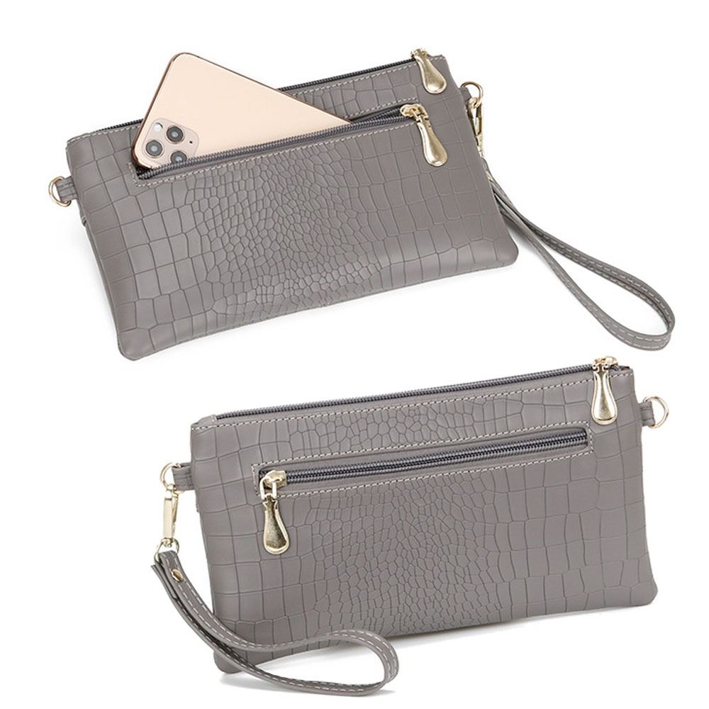 ファッションマネー財布女性長財布 Pu レザーカードホルダーショルダーバッグレジャースタイル女性クラッチ女性のハンドバッグ