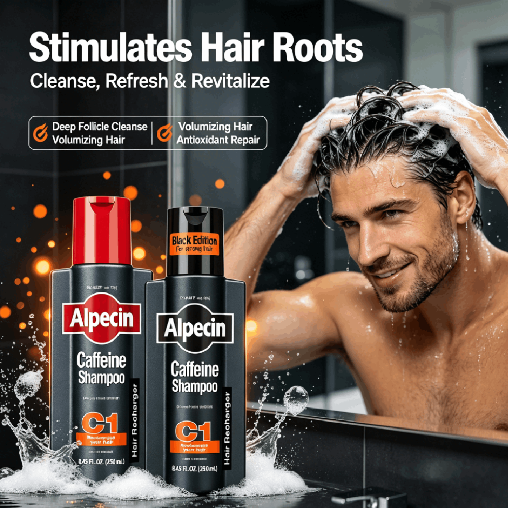 ドイツアルペシン C1 カフェイン抗ハゲシャンプー男性頭皮オイルコントロール抗フケ優しい非刺激性ふわふわヘアシャンプー
