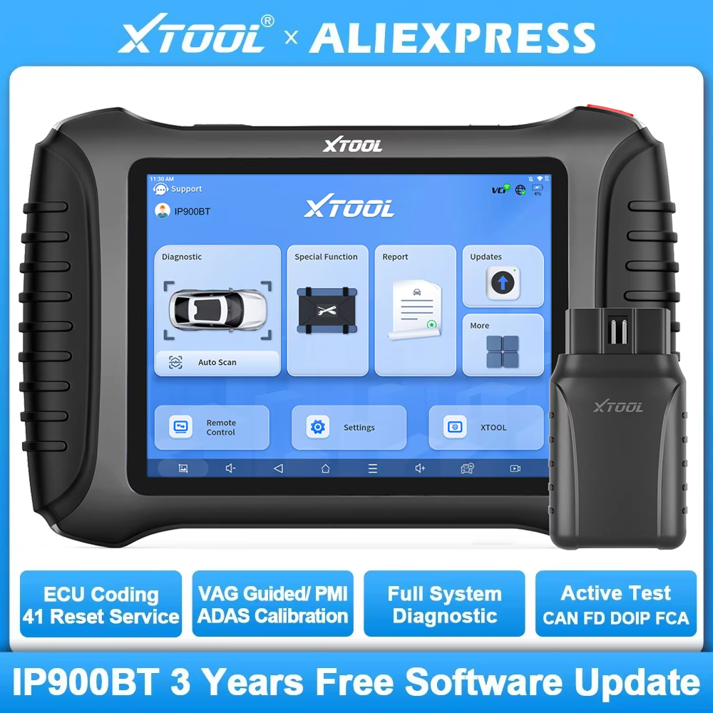 XTOOL IP900BT Bluetooth 自動車スキャナ PK D8W 自動診断ツール ECU コーディング双方向スキャン CAN FD DoIP FCA 41 リセット