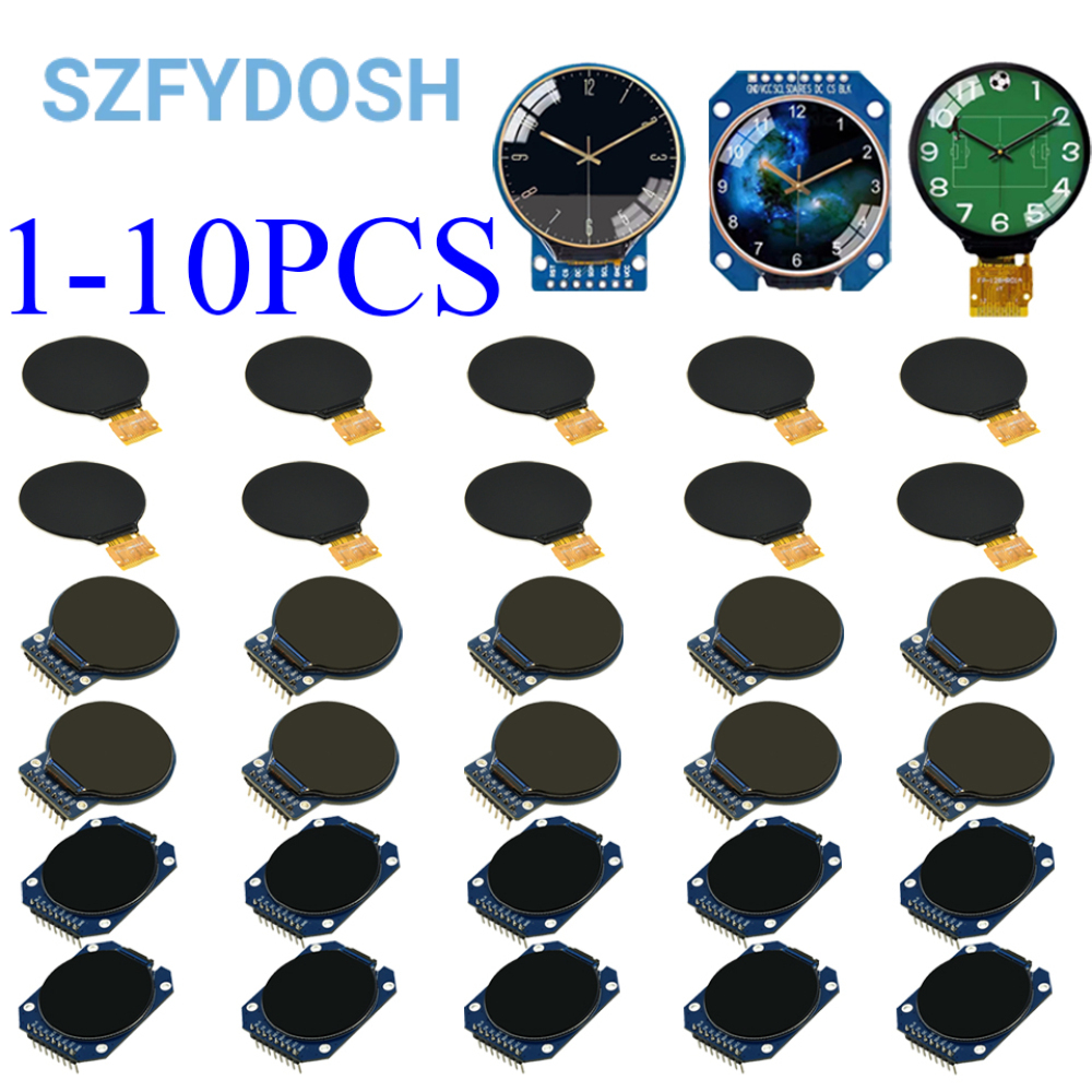 1-10pcs 1.28" Round IPS LCD 240x240 GC9A01 SPI Display for Arduino for ESP32 Wearable