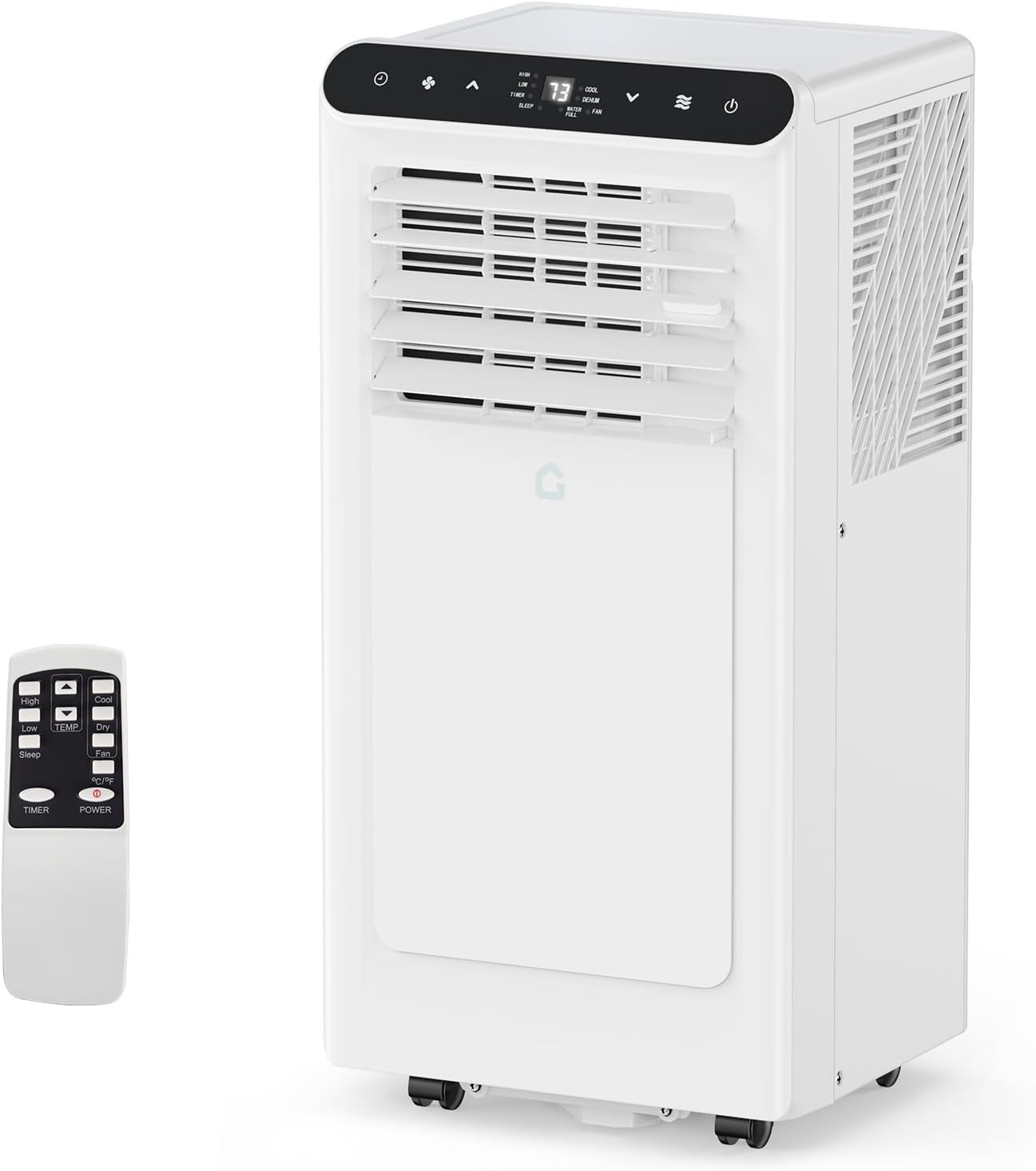 8000 BTU ポータブル エアコン - 冷却、ファン付き 3-in-1 静かなモバイル AC