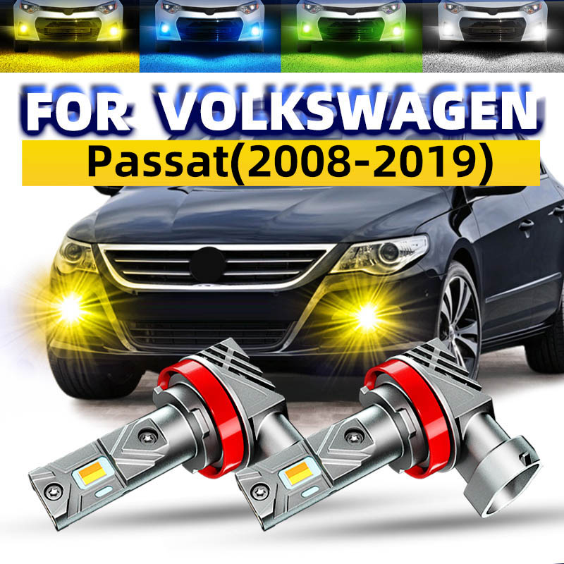 2 個車 LED フロントフォグランプ電球デュアルカラースイッチバック白黄色フォルクスワーゲン VW パサート CC B6 B7 B8 2010-2019
