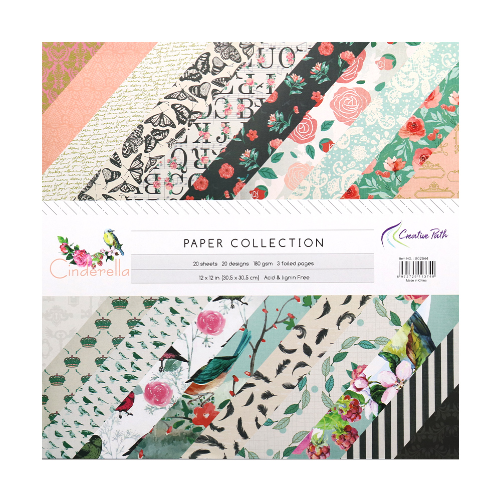 Creative Path 12x12インチ 花柄 装飾スクラップブッキングペーパー 花柄 ジャンクジャーナリング スクラップブック背景紙 30x30cm