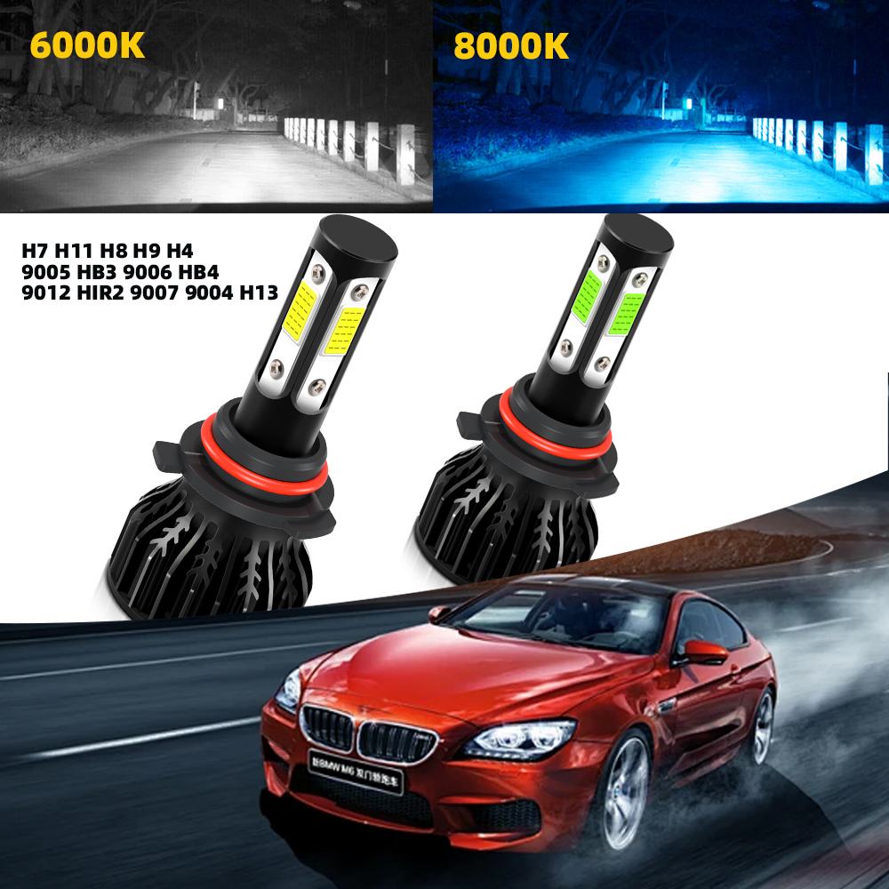 H4 LED ヘッドライト 40000LM 180 ワット LED H7 H11 H8 H9 9005 車ランプ 9006 HB3 HB4 9008 H13 9007 9004 HIR2 6000K 8000K オートフォグライト