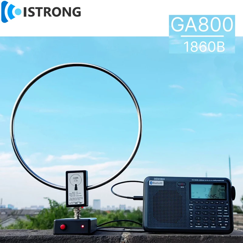 GA-800 多機能アクティブループアンテナラジオ短波中波アンテナ 10KHz-159MHz 高周波航空帯域