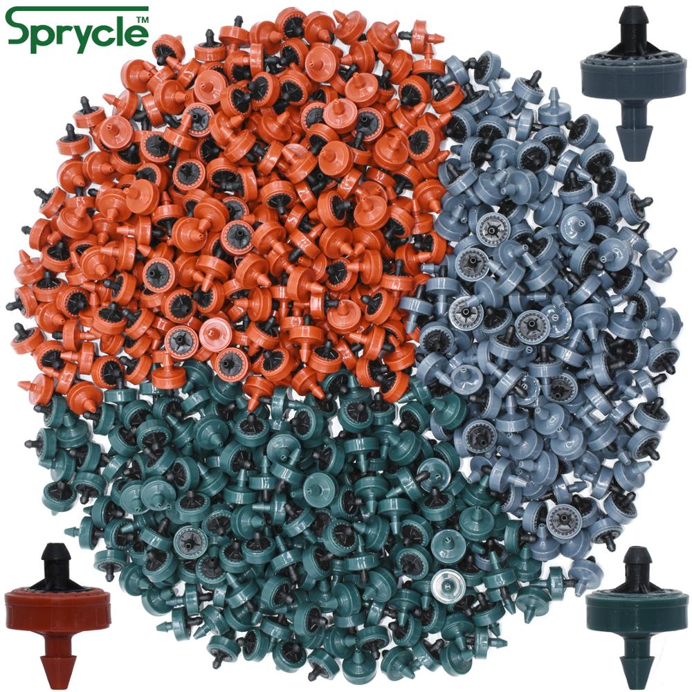 SPRYCLE 200 個 2L 4L 8L/H 圧力補償点滴灌漑エミッタードリッパー庭の水やり 4/7 ミリメートル 1/4 インチ PE ホース温室
