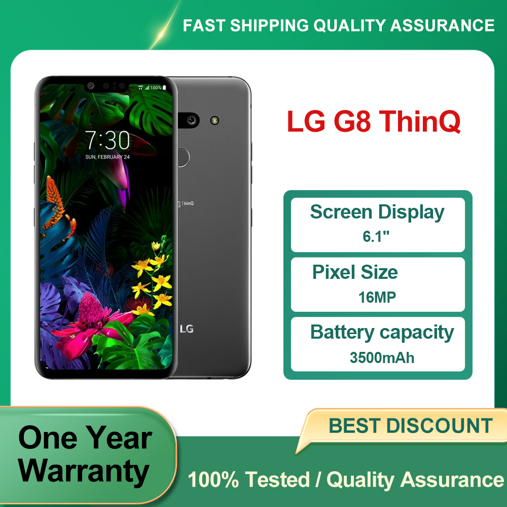 LG G8 ThinQ 改装済みロック解除オリジナル G820UM/G820N 顔 ID シングル sim 16MP 6.1 インチ電話 4G 美品