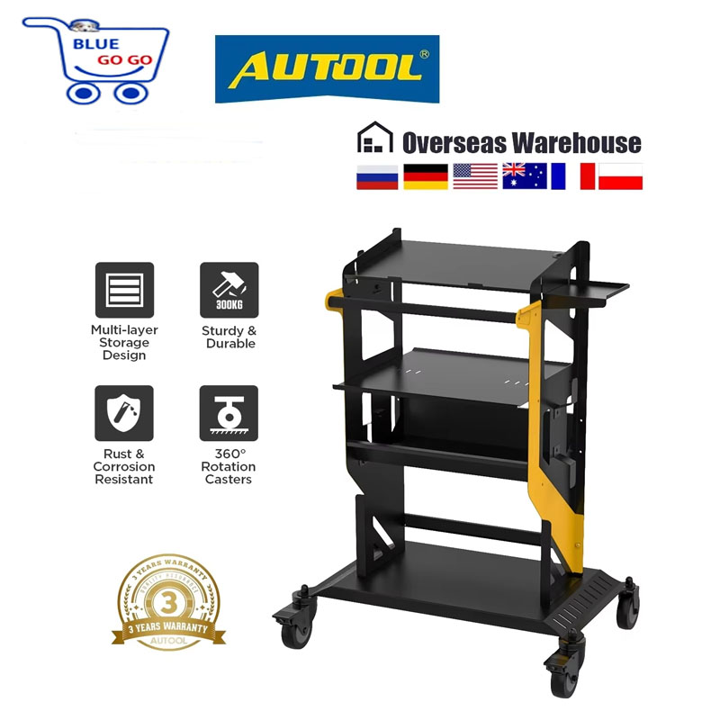 AUTOOL T22 3X ティアローリングツールカートヘビーデューティユーティリティメカニックカートツールプログラミング用パワー階層ストレージ容量 661 LBS