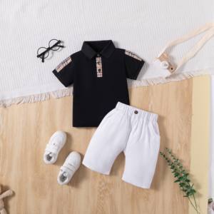 子供服セット、Tシャツ、純綿ショートパンツ、おしゃれなベビー夏服、男の子用Tシャツ、男の子用服セット