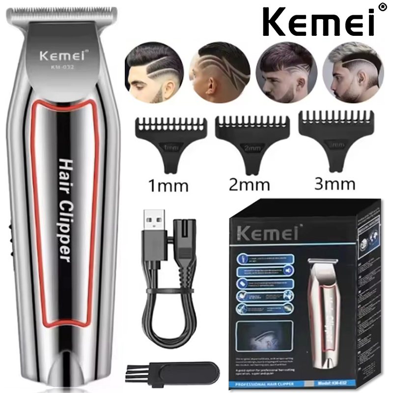 Kemei プロフェッショナルヘアトリマー電動ひげトリマー男性バリカンヘアカッター機ヘアカットグルーミングキット KM-032