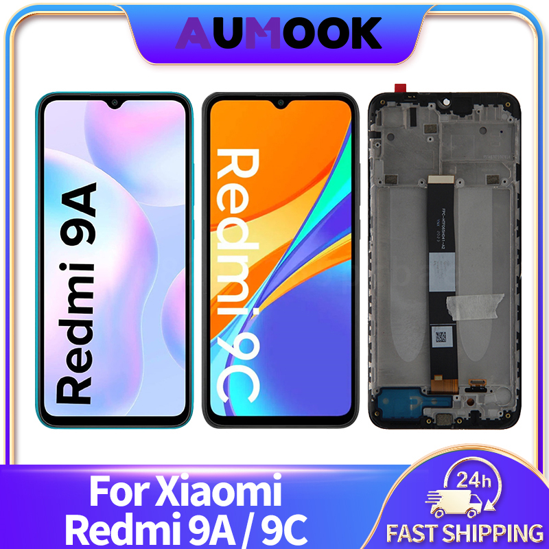 6.53 "IPS 液晶シャオ mi Redmi 9A 9C Lcd ディスプレイタッチスクリーンデジタイザアセンブリ M2006C3LG M2006C3MG 液晶交換部品