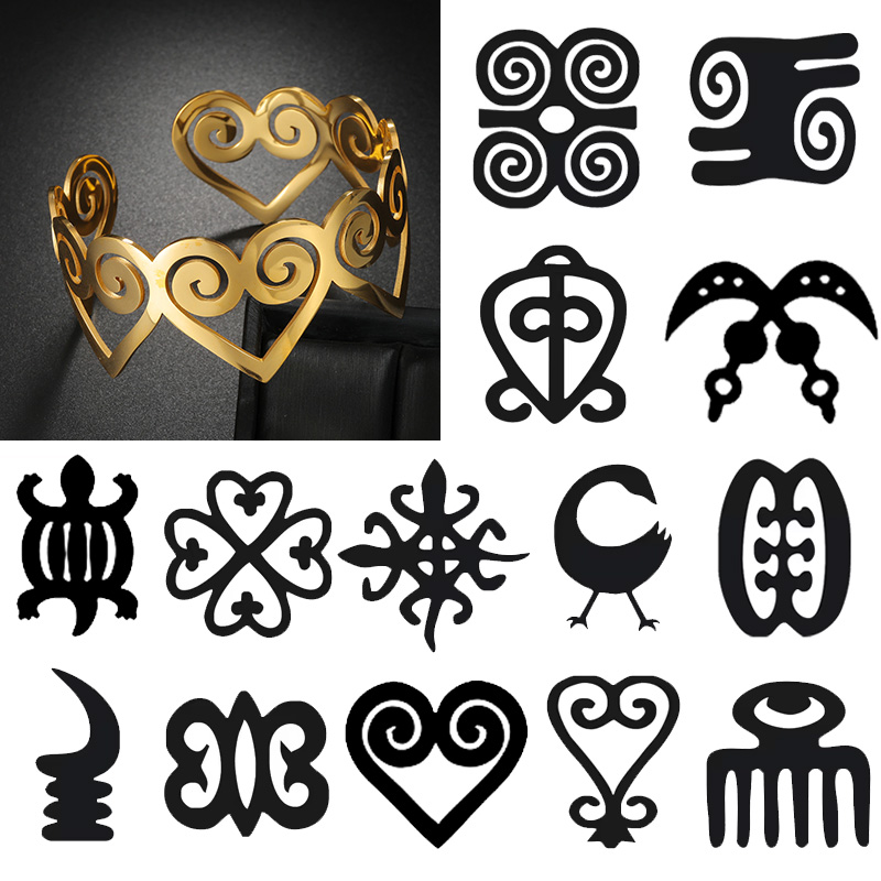 Nextvance アフリカのシンボルバングルステンレス鋼カスタム Adinkra Gye Nyame エスニックブレスレット男性女性パーソナライズジュエリーギフト