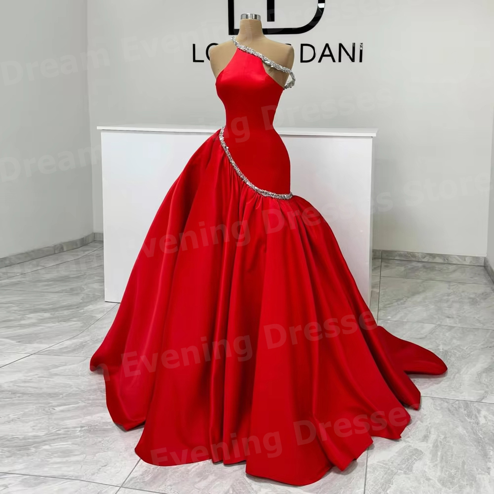 美しいマーメイド女性のノースリーブイブニングドレスカスタマイズ Vestidos パラ Mujer プロムドレスビーズ背中の開いたローブ · ド · ソワレ