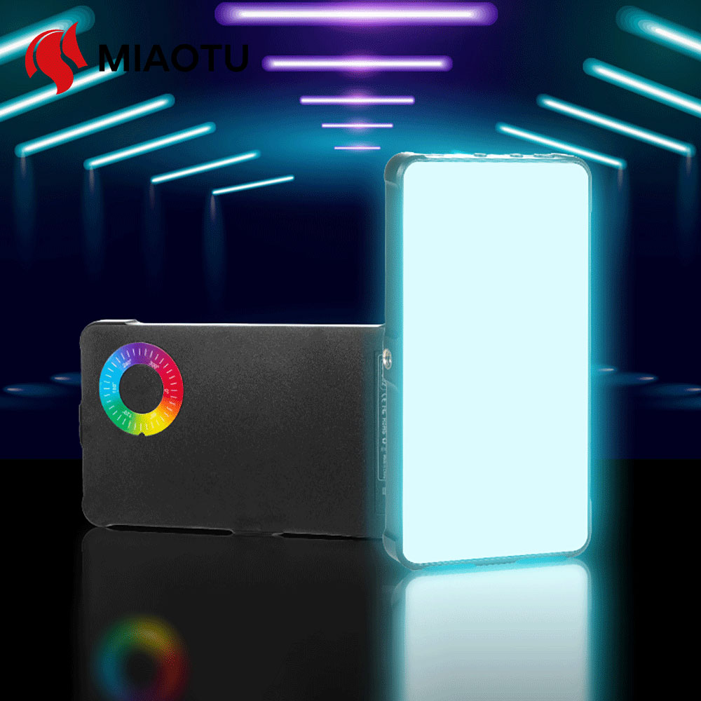MIAOTU RGB LED ビデオライトポケットフィルライト iPhone Android 電話 iPad ラップトップカメラライブストリーミング Vlog 写真用