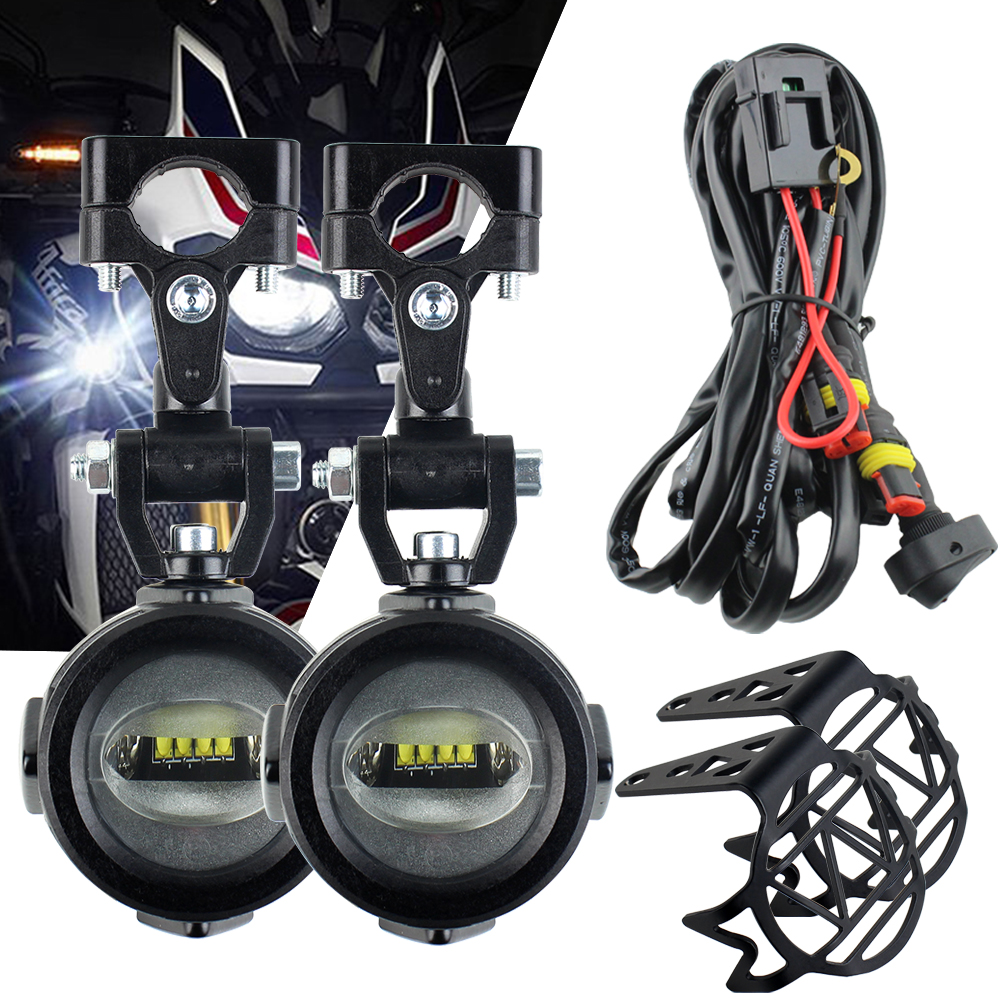 オートバイ補助ライト 40 ワット 6000 18K スポットドライビングフォグランプ BMW R1200GS F800GS F700GS F650 K1600 ユニバーサルフォグランプ