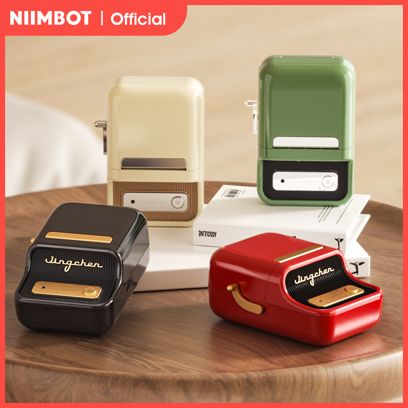 NiiMbot B21 ミニサーマルプリンターワイヤレスバーコードラベルメーカー Bluetooth ポータブル粘着ラベルプリンターオフィス商業用