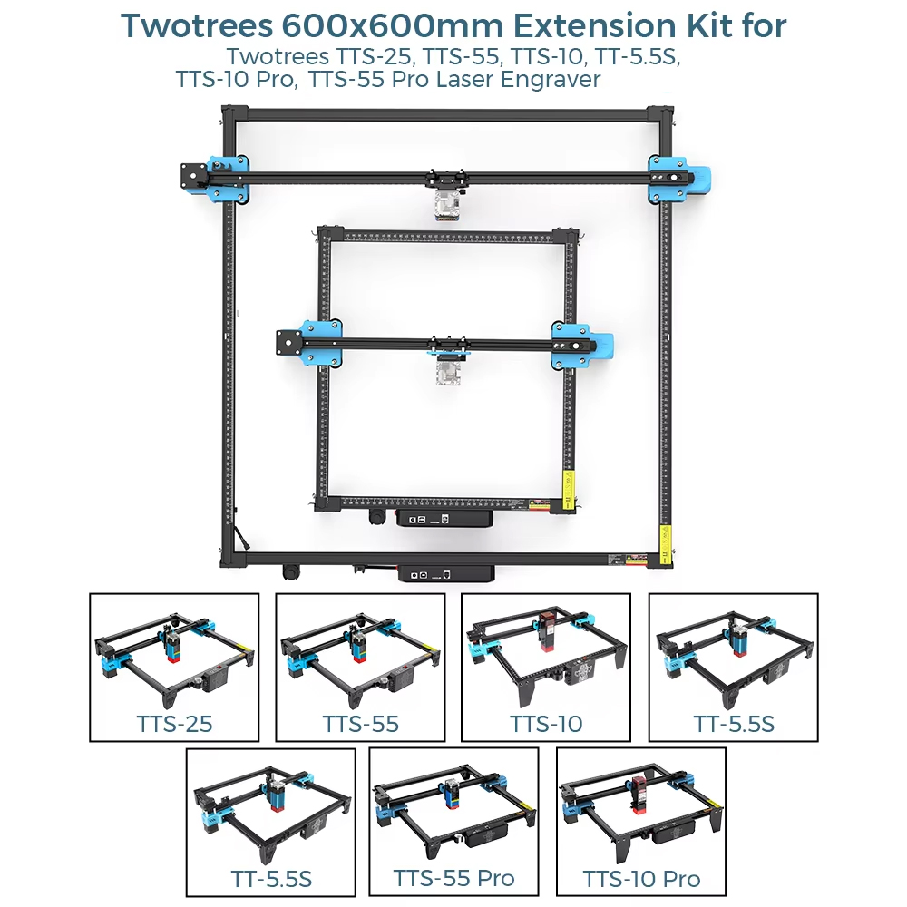 400x420mm 600x600mm レーザー彫刻機アップグレード用彫刻領域拡張キット TTS-25 TTS-55 TTS-10 CNC 木材彫刻機