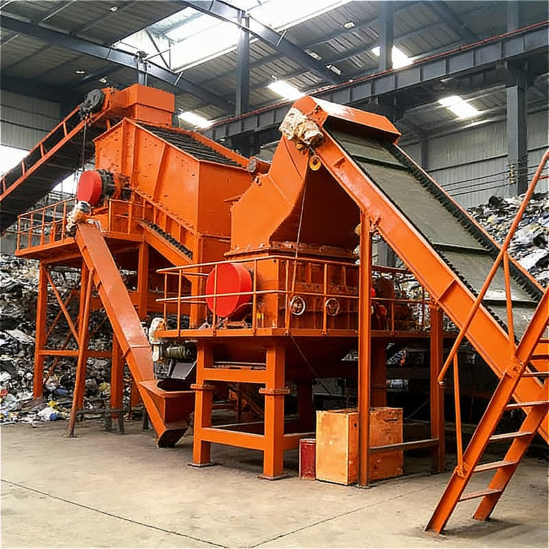 Industrial Shredder Double Shaft Rubber Recycling Machine Whole Truck Tires Steel Belt Separation Crumb Rubber Production Custom
