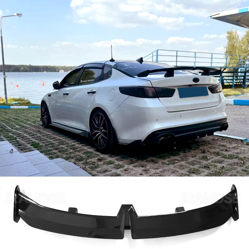 Kia Optima K5 用リアウイング スポイラー タイプ W ABS 素材 光沢のあるブラック テールフィン アクセサリー