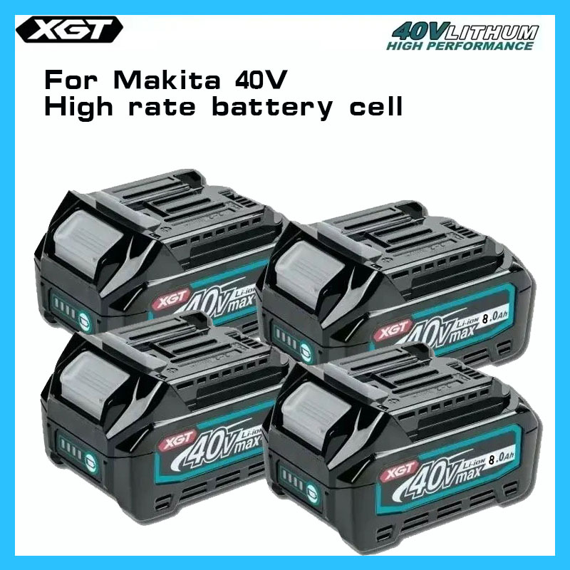 Makata 40V 最大 XGT バッテリー 8Ah 充電式リチウムイオン電池に適し、40V BL4025、BL4040、BL4050 電動工具バッテリー