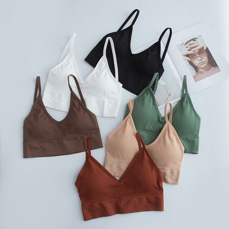 U-Shaped Backless Wire-Free Sports Bra for Women Breathable Seamless Gathering Yoga Workout Casual Beautiful Back Underwear