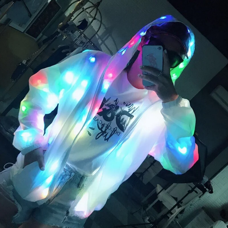 LED 照明コート発光衣装クリエイティブ防水服ダンス LED ライトコートクリスマスパーティー服
