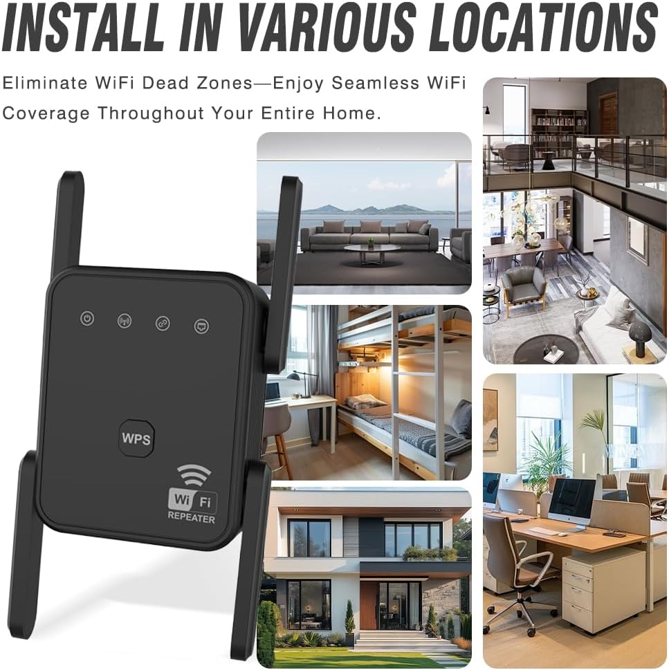 WiFi リピーター 300Mbps 2.4GHz ワイヤレス WIFI アンプ信号エクステンダーホームウォール Wi-Fi 信号ブースター