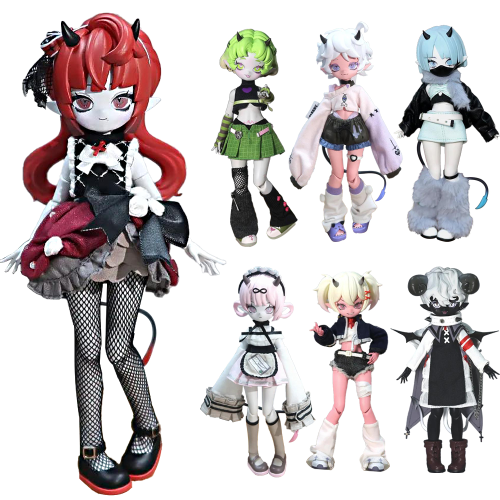 在庫あり本物の悪魔の角ブラインドボックス 1/8 可動ジョイント人形飾りクリエイティブトレンディなおもちゃ絶妙な人形ホリデーギフトギフト