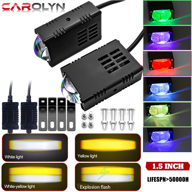 H4 Led ヘッドライトバンパーフォグランププロジェクターレンズワークライトミニドライビングライト補助ライト車オートバイバースポットライト