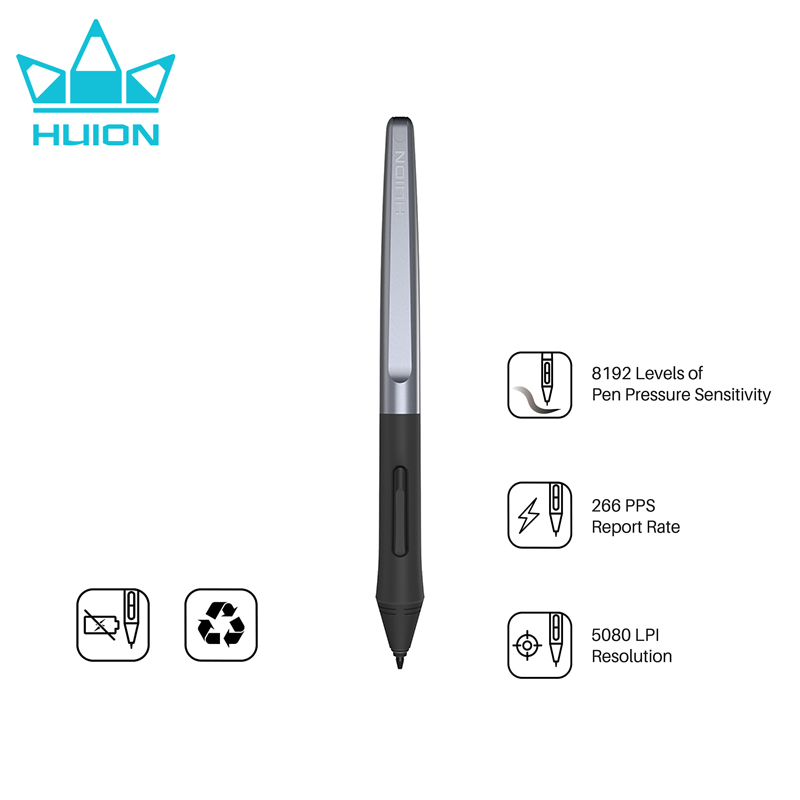 HUION PW100 バッテリーフリースタイラスデジタルペン Huion HS64 HS610 H640P H1060P H610PROV2 H320M H420X H580X H610X グラフィックタブレット用