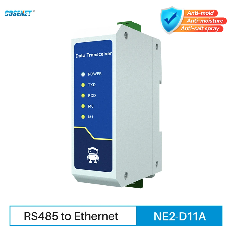 RS485 イーサネットシリアルポートサーバー CDSENET NE2-D11A AC 85-265V TCP/UDP Modbus ゲートウェイ MQTT HTTP DNS DIN レール取り付け