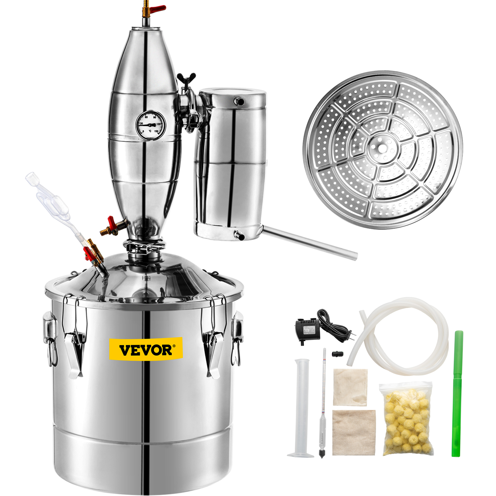 SucceBuy 20L-70L アルコール蒸留機ビール醸造機器 DIY ワイン密造酒装置ディスペンサーキット家電