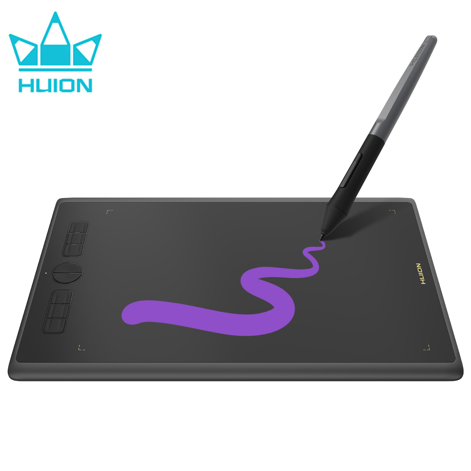 10 × 6 インチ HUION H610X グラフィックタブレットアニメーションデザイン描画タブレット 8 キーチルトサポートバッテリーフリー 8192 圧力スタイラス