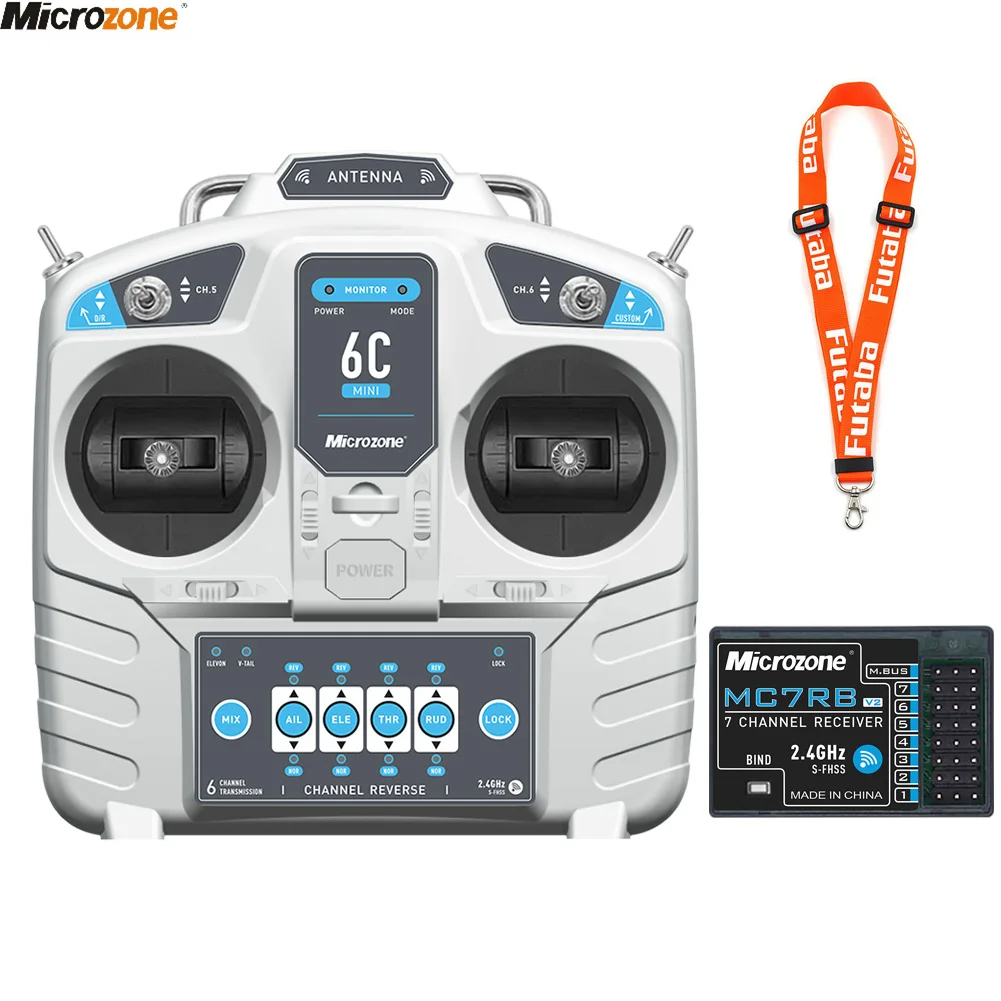 MicroZone MC6C ミニ V2 2.4 グラム 6CH コントローラ送信機/受信機ラジオシステム付き RC 飛行機ドローンマルチコプターヘリコプターボート