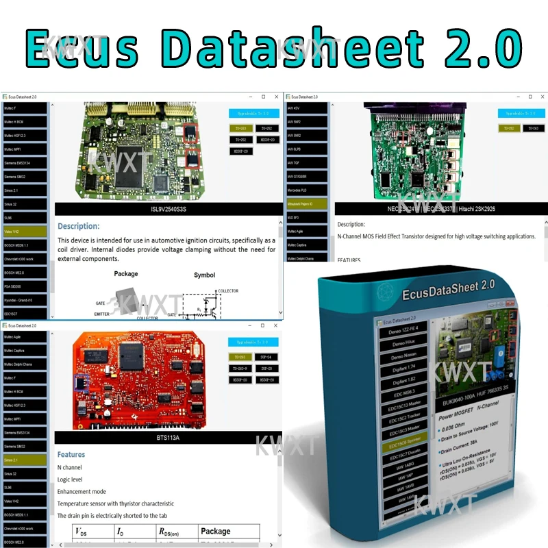 Ecu Ecus データシート 2.0 自動車 ECU の電子コンポーネントを含む数千の PCB 回路図を含むソフトウェア回路図データベース