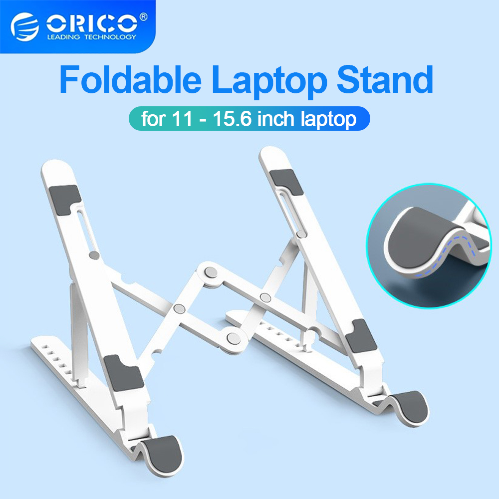 ORICO 折りたたみラップトップスタンドホルダーライザーポータブル調節可能なアルミノートブックスタンドコンピュータスタンド 7 角度 MacBook タブレット用