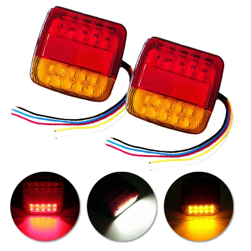 2X 12V 26LED 水中トレーラーライト ストップテールターンシグナルライト ライセンスナンバープレート トレーラートラック RV 照明アップグレード用